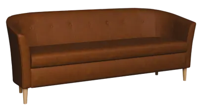 CHARLOTTE 3, trojkřeslo, broušená látka koňak